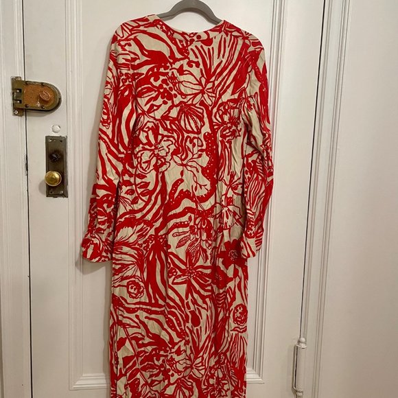 H&M Patterned Tie-detail Dress - Picture 15 of 16